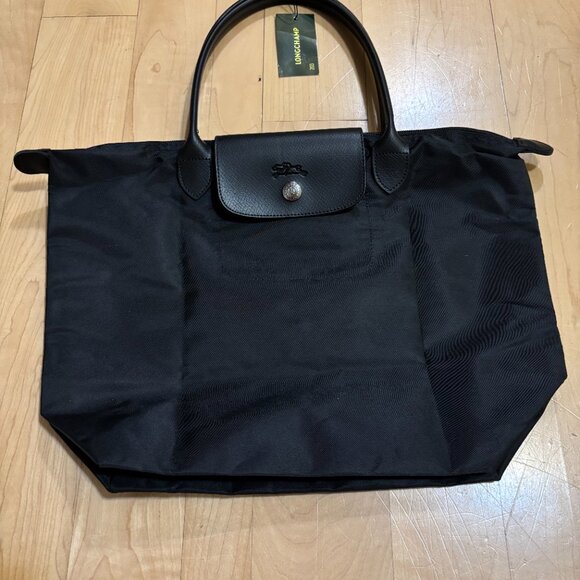 Longchamp Handbags - LONGCHAMP Le Pliage Original Tote Medium Shoulder Bag Black